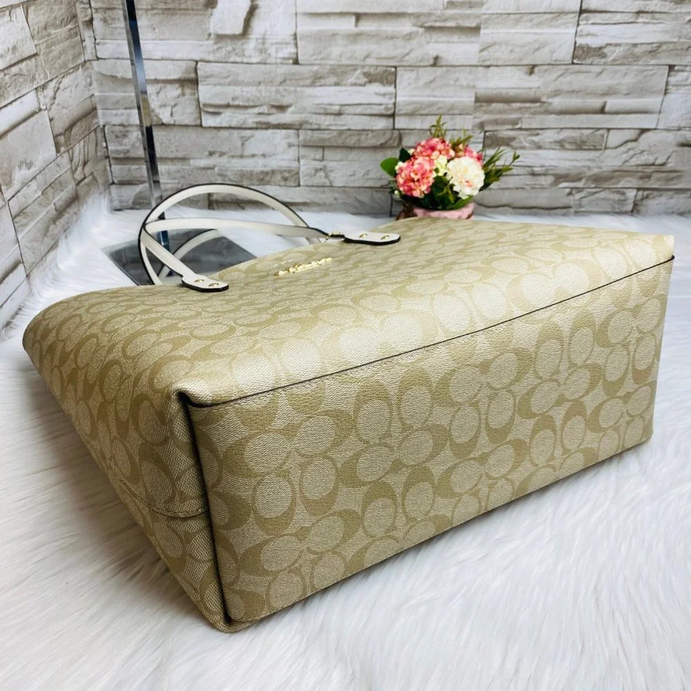 Coach Tan Signature Tote - Picture 4 of 7